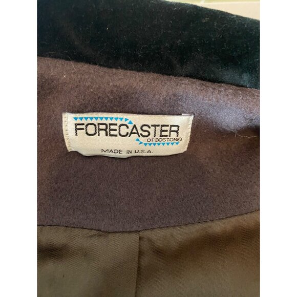 Vintage Forecaster of Boston Over Coat 100% Brown Wool 47" Long Size 16 - Picture 3 of 10